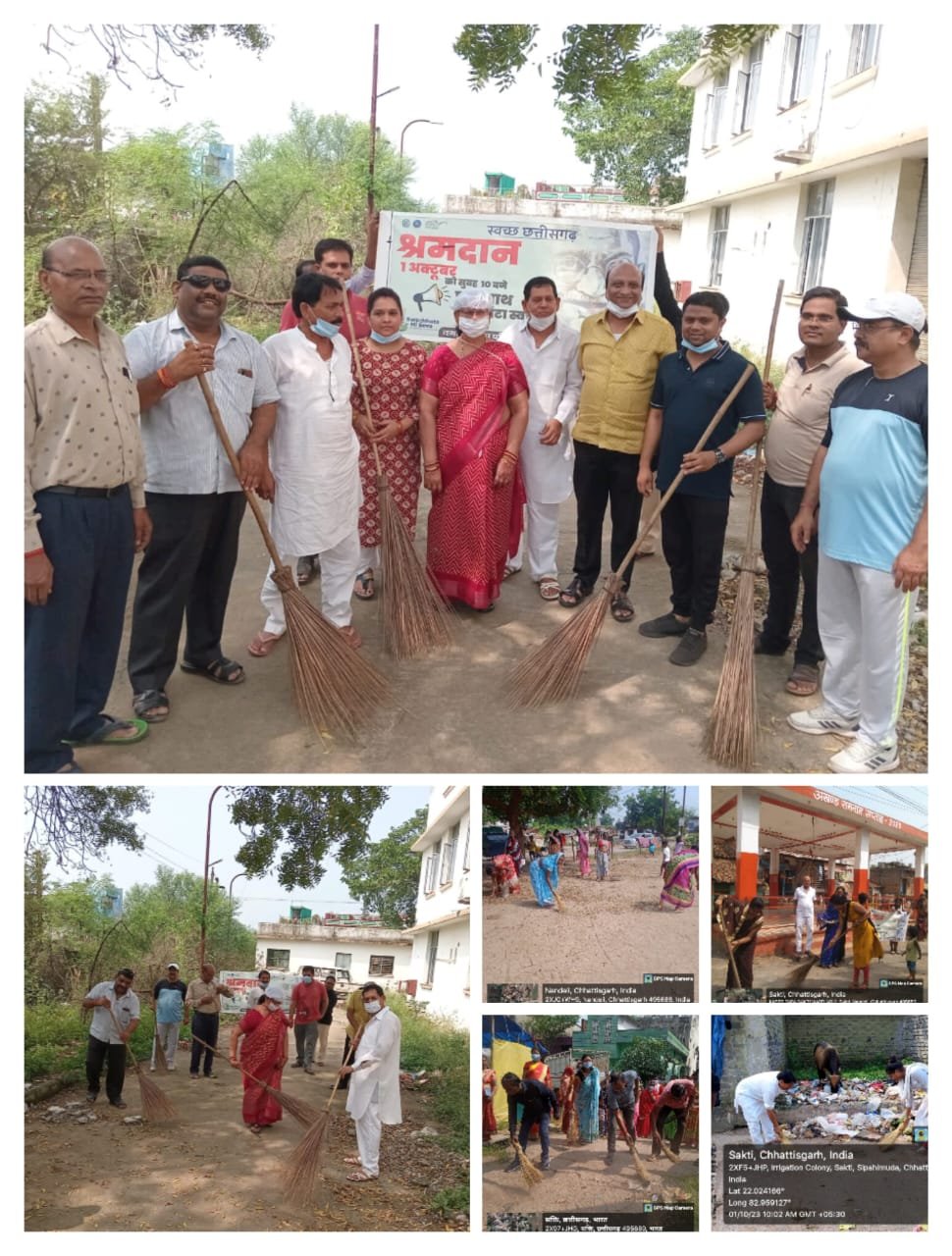 एक घंटे श्रमदान किया जनप्रतिनिधियों ने, स्वच्छता का दिया संदेश 1 IMG 20231001 WA0001 kshititech