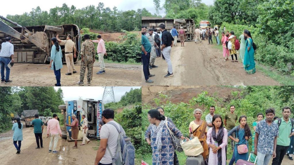रायगढ़ में जय माता दी बस सिसरिंगा के पास दुर्घटनाग्रस्त,दर्जन भर यात्री चोटिल 1 29 07 2024 bus accident 29 7 2024 1024x576 1 kshititech